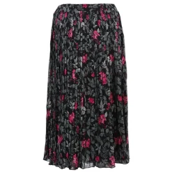 DEELUXE 74 Jupe tacha imprimée floral et rouge Femme NOIR Discount
