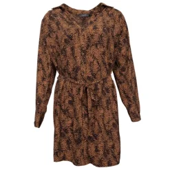 DEELUXE 74 Jupe yelena imprimée fleur noir et rouge Femme MARRON New