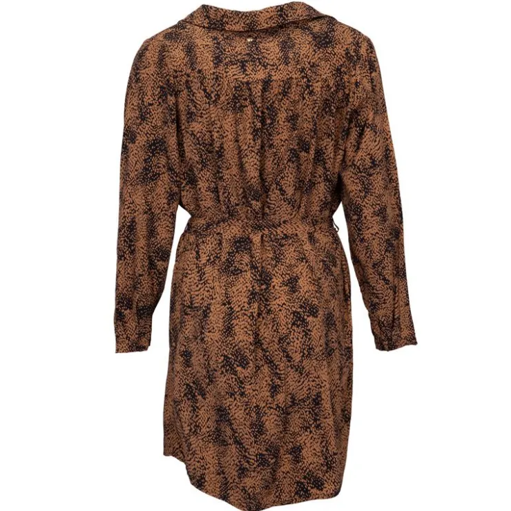 DEELUXE 74 Jupe yelena imprimée fleur noir et rouge Femme MARRON New