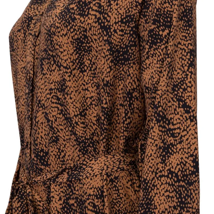 DEELUXE 74 Jupe yelena imprimée fleur noir et rouge Femme MARRON New