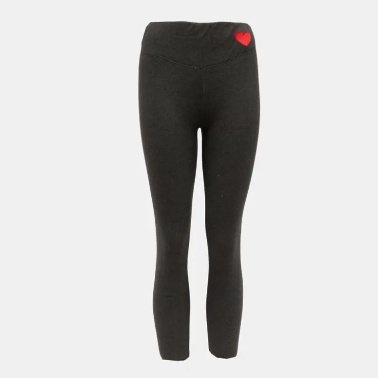 CHANTAL THOMASS Legging fourré myrta avec coeur brodé rouge Femme GRIS FONCE