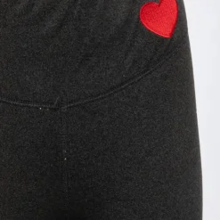CHANTAL THOMASS Legging fourré myrta avec coeur brodé rouge Femme GRIS FONCE