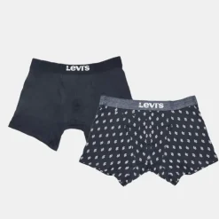 LEVI'S Lot 2 boxers coton à motifs fleurs avec logo Homme BLEU FONCE Sale