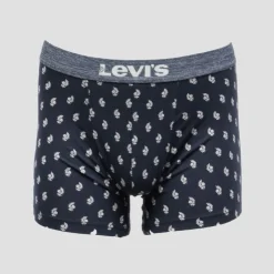 LEVI'S Lot 2 boxers coton à motifs fleurs avec logo Homme BLEU FONCE Sale