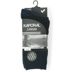 KAPORAL Lot 2 paires chaussettes ultra doux Homme BLEU FONCE Hot