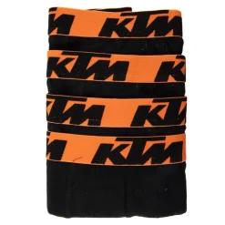 KTM Lot de 4 boxers 100% coton Homme NOIR Best