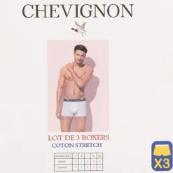 CHEVIGNON Lot de 3 boxers ayden Homme GRIS Hot