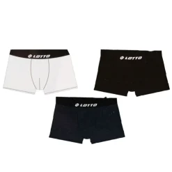 LOTTO Lot de 3 boxers coton blanc noir bleu marine Homme MULTICOLORE Clearance