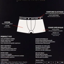 PIERRE CARDIN Lot de 4 boxers coton pca/1/bcx4/cla/1 Homme NOIR
