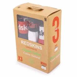 REDSKINS Lot de 3 boxers en coton Homme BLANC
