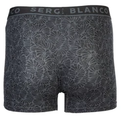 SERGE BLANCO Lot de 2 boxers imprimé fleurs et uni Homme GRIS Sale