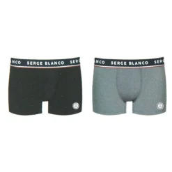 SERGE BLANCO Lot de 2 boxers Homme GRIS FONCE