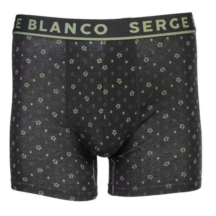 SERGE BLANCO Lot de 2 boxers nuances de coton Homme KAKI Discount