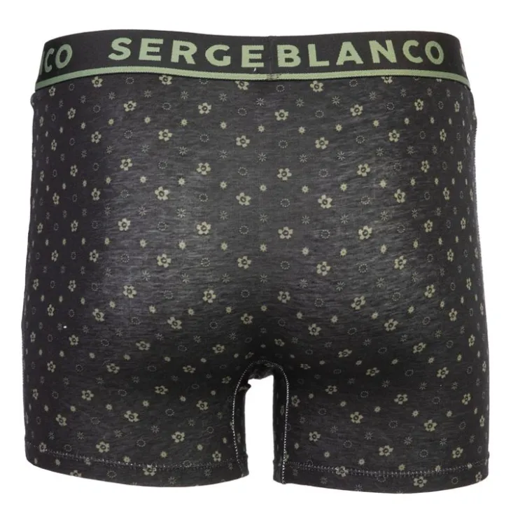 SERGE BLANCO Lot de 2 boxers nuances de coton Homme KAKI Discount