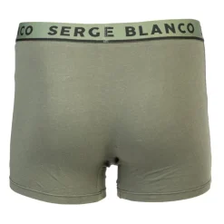 SERGE BLANCO Lot de 2 boxers nuances de coton Homme KAKI Discount