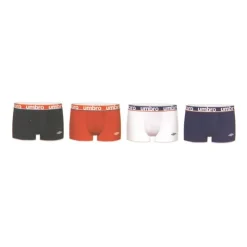 UMBRO Lot de 4 boxers rouge/blanc/noir/bleu Homme MULTICOLORE