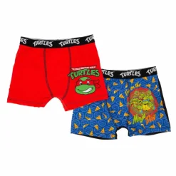 NICKELODEON Lot de 2 boxers Tortues Ninja Enfant ROUGE