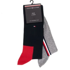 TOMMY HILFIGER Lot de 2 chaussettes Homme BLEU FONCE Discount