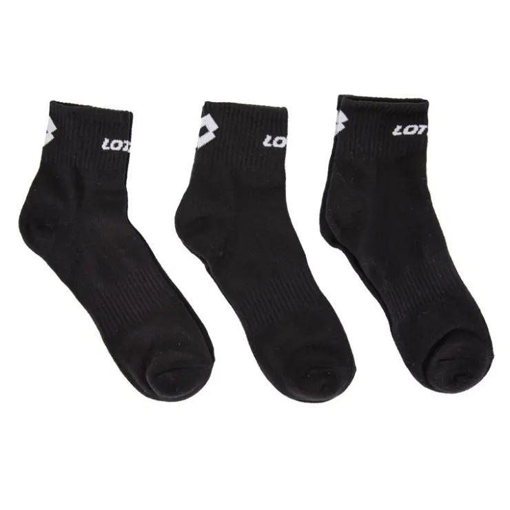 LOTTO Lot de 3 chaussettes Homme NOIR