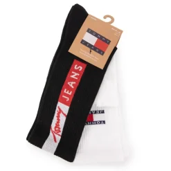 TOMMY HILFIGER Lot de 2 chaussettes Mixte NOIR Discount