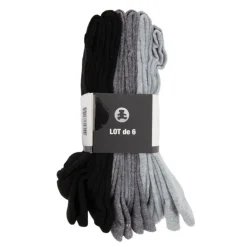 LULU CASTAGNETTE Lot de 6 chaussettes nilda Femme GRIS Discount