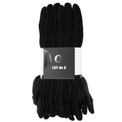 LULU CASTAGNETTE Lot de 6 chaussettes nilda Femme NOIR Clearance