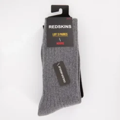 REDSKINS Lot de 3 chaussettes remus Homme GRIS Hot