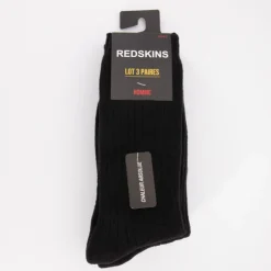 REDSKINS Lot de 3 chaussettes remus Homme NOIR New