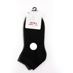 LULU CASTAGNETTE Lot de 3 chaussettes simona Femme NOIR Sale