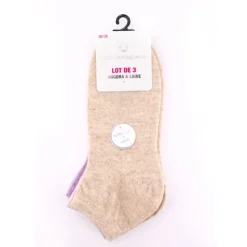 LULU CASTAGNETTE Lot de 3 chaussettes simona Femme BEIGE Best