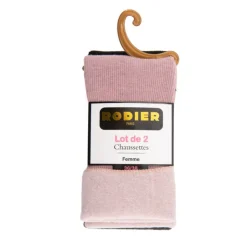 RODIER Lot de 2 chaussettes unies Femme ROSE Online