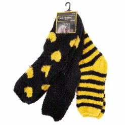 LES PETITES...PARIS Lot de 3 cosy chaussettes clodette Femme NOIR Hot