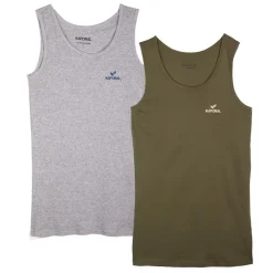 KAPORAL Lot de 2 debardeurs ramon Homme KAKI