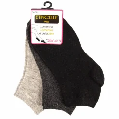 ETINCELLE Lot de 3 paires de chaussettes Claudinette Femme NOIR Best
