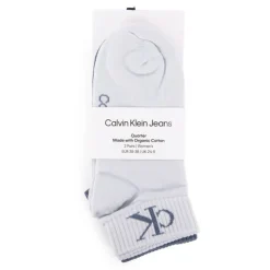 CALVIN KLEIN Lot de 2 paires de chaussettes avec élastique aux cheville Femme BLEU Sale