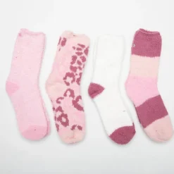 LULU CASTAGNETTE Lot de 4 paires de chaussettes chausson zarina Femme ROSE Outlet
