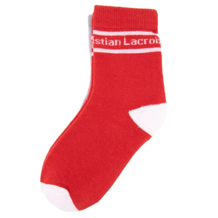 CXL BY CHRISTIAN LACROIX Lot de 3 paires de chaussettes colorées à rayures Enfant ROUGE Sale