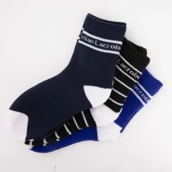 CXL BY CHRISTIAN LACROIX Lot de 3 paires de chaussettes couleur unie et à rayures coton Enfant BLEU FONCE Outlet
