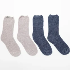 BILL TORNADE Lot de 2 paires de chaussettes velours 22427 Femme GRIS Outlet