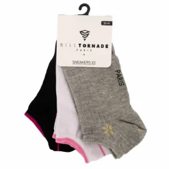 BILL TORNADE Lot de 3 paires de chaussettes fantaisies t36/41 11088 Femme GRIS Online