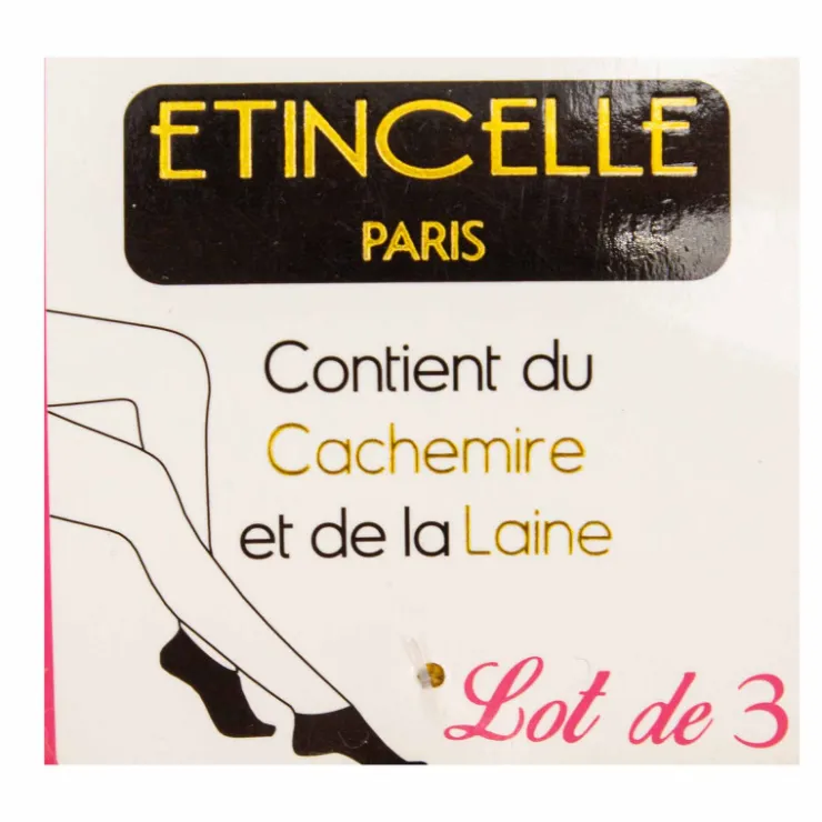 ETINCELLE Lot de 3 paires de chaussettes Claudinette Femme JAUNE Discount