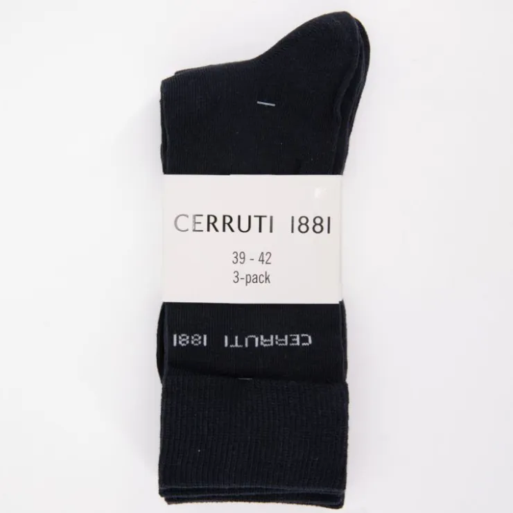 CERRUTI Lot de 3 paires de chaussettes 5735 Homme BLEU FONCE Clearance