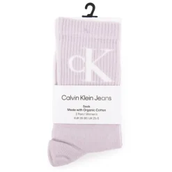 CALVIN KLEIN Lot de 2 paires de chaussettes montantes Femme VIOLET CLAIR