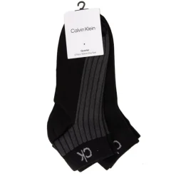 CALVIN KLEIN Lot de 2 paires de chaussettes Unies Homme NOIR Hot