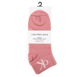 CALVIN KLEIN Lot de 2 paires de chaussettes avec élastique aux cheville Femme ROSE Discount