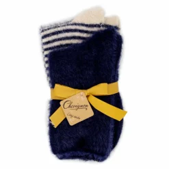 CHEVIGNON Lot de 2 paires de chaussettes fluffy Cheriane Femme BLEU FONCE Discount