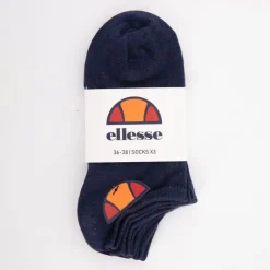 ELLESSE Lot de 3 paires de socquettes unies coton Femme BLEU FONCE