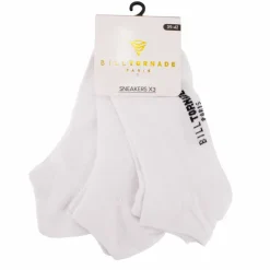 BILL TORNADE Lot de 3 paires de socquettes en coton Homme BLANC Sale