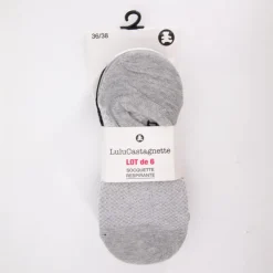 LULU CASTAGNETTE Lot de 6 paires de socquettes respirantes nadine Femme GRIS Sale