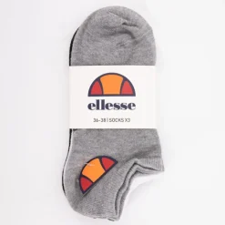 ELLESSE Lot de 3 socquettes de couleurs unies Femme GRIS CLAIR Sale